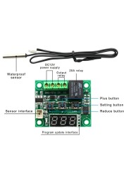 LED Digital Module Thermostat Temperature Control Switch, DIY DC 12V Temperature Control Thermometer with Led Display W1209