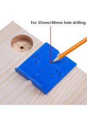 35/40mm Hinge Drill Jig Set Concealed Guide Hinge Hole Drill Locator Woodworking Hole Opener Cabin Accessories Tool