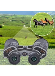 HD 10X50 Powerful Binoculars Long Range Telescope Zoom Metal BAK4 High Magnification Professional Monocular for Hunting Tourism