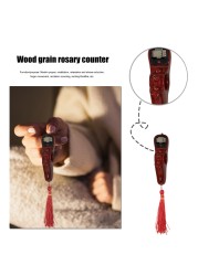 LCD Digital Electronic Rosary Timer Counter With Tassel Finger Game Game Handheld Reset Decompression Relax Meditation Muslim Prayer