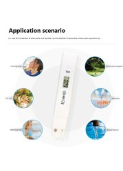 Digital Water Quality Tester TDS EC Meter Range 0-99°/32-212℃ Multifunctional Water Purity Thermometer Temperature PPM Tester