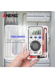 ANENG AN101 LCD جيب رقمي متعدد الخلفية التيار المتناوب/تيار مستمر التلقائي المحمولة الفولتميتر مقياس التيار الكهربائي أوم فاحص