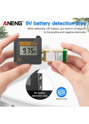 ANENG Digital Lithium Battery Capacity Diagnostic Tool Checker LCD Display Check AAA AA Button Battery Universal Tester Tool