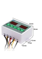 ZFX-ST3012 Dual Temperature Controller Digital Thermostat Incubator Control Microcomputer Dual Probe AC ​​220V 12V 24V 40% Off