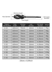 أربعة-فتحة سداسية طويلة عرقوب اوجير الحفر النجارة دعم سريع قطع اوجير الخشب لقم Holesaw النجار M26 21 دروبشيب