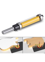 1/4" Shank Milling Cutter Straight Router Bit with Up and Down Bearing Double Bearing Trimming Cutter Woodworking Tools