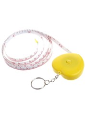 Dropshipping Portable Keychain Retractable Ruler Heart-shaped Tape Measure 1.5 Meter