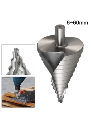 6-60mm Step Drill Pagoda Drill Spiral Multifunction Twist Drill Power Tool Spiral Groove Metal Steel Lathe Power Tool