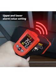 TASI TA605A/B/C Digital Infrared Thermometer Non-contact Termometro VA Color LCD Light Alarm Laser Positioning Thermometer