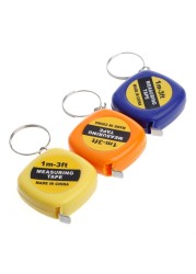 Dropshipping Easy Retractable Ruler Portable Tape Measure Small Pull Ruler Keychain 1m/3ft