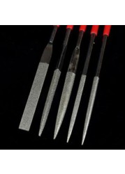 5pcs Metal Mini Needle File Set Hand Tools Ceramic Crafts DIY Wood Throne Needle File Jewelry Polishing Carving Hand Tool Set