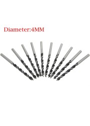 10Pcs Twist Drill Bit Wood Drills With Center Point Wood Cutter Hole Sawcarpentry Tools 4mm Diameter For Woodworking Carving