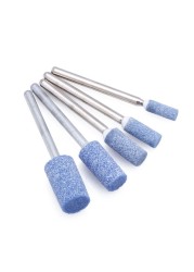 10pcs Blue Abrasive Stone Mounted Rotary Tool Grinding Wheel 1/8 Shank