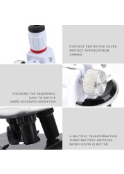 HD1200 times microscope for children, suitable with cell phone holder, simulation and educational toys