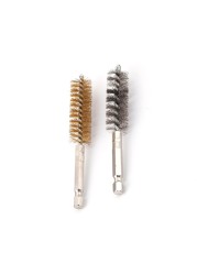 2pcs derusting wire brush stainless steel polishing brush with handle car cleaning wire brush brush machine electric drill accessories