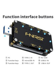 FNIRSI-FNB48 الفولتميتر مقياس التيار الكهربائي الحالي و الفولتميتر USB اختبار QC/PD سريع شحن بروتوكول قدرة اختبار مع 9 Languange