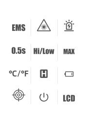 Non-contact thermometer laser thermometer gun digital infrared thermometer HABOTEST 550C thermometer thermometer C/F HT650