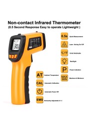 DZYTEK Non-Contact Digital Infrared Laser Thermometer Gun High Low Temperature Alarm -58℃~788℃ Thermometer