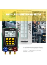 Digital Multimeter Refrigeration Pressure Gauge Digital Pressure Gauge Vacuum Temperature Tester Air Conditioning