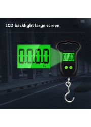 50KG Hanging Scale with Backlight Electronic Fishing Weights Pocket Digital Fishing Scales Luggage Kitchen Weight
