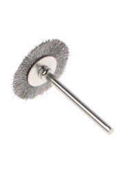 10pcs 22mm Plati-num Stainless Steel Wire Wheel Blade Brush Rotary Tool Polishing Mini Drill Bit Accessories