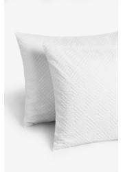 Embossed Geometric Duvet Cover And Pillowcase Set