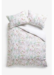 100% Cotton 180 Thread Count Regency Floral Duvet Cover and Pillowcase Set