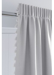 Textured Tassel Curtains Pencil Pleat Blackout/Thermal