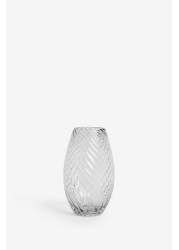 Twisted Smoke Glass Vase