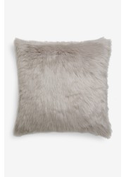 Faux Fur Heart Cushion