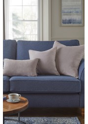 Soft Velour Pom Edge Cushion