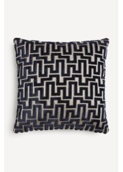 Fretwork Velvet Cushion Small Square