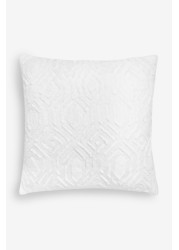 Freya Textured Geo Faux Fur Cushion