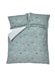 Sophie Allport Fetch Moss Duvet Cover And Pillowcase Case