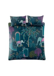 Sara Miller Elephants Oasis Duvet Cover and Pillowcase Set