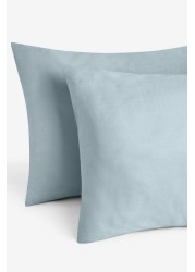 Cotton Rich Duvet Cover and Pillowcase Set Plain Percale