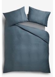 Collection Luxe 300 Thread Count 100% Cotton Sateen Duvet Cover And Pillowcase Set Satin Stitch