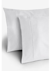 Collection Luxe 300 Thread Count 100% Cotton Sateen Duvet Cover And Pillowcase Set Satin Stitch