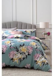 100% Cotton Reversible Vintage Floral Duvet Cover and Pillowcase Set