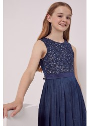 Maya Girl Sleeveless Sequin Tulle Dress