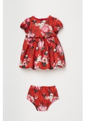 Lipsy Baby Puff Sleeve Dress With Matching Knicker