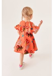 Baker by Ted Baker Orange Floral Dress