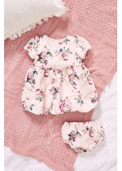 Lipsy Baby Puff Sleeve Dress With Matching Knicker