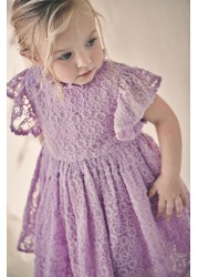 Short Sleeve Party Lace Dress (3mths-7yrs)