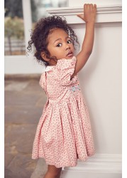 Lace Collar Shirred Cotton Dress (3mths-8yrs)