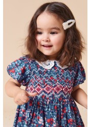 Lace Collar Shirred Cotton Dress (3mths-8yrs)