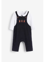 Baby Smart Cord Dungarees And Jersey Bodysuit Set (0mths-3yrs)