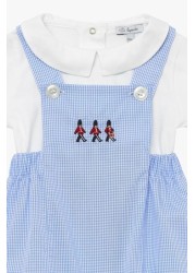 رومبير من Trotters London Blue Gingham Little Guardsman</br>