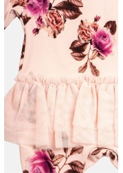 Angel & Rocket Grey Flora Tutu Onesie