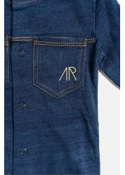 Angel & Rocket Callum Jersey Denim Babygrow